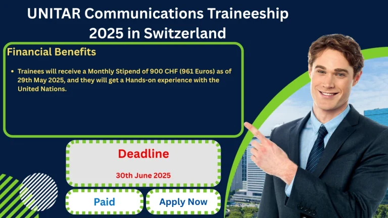 UNITAR Communications Traineeship 2025 in Switzerland (Paid)