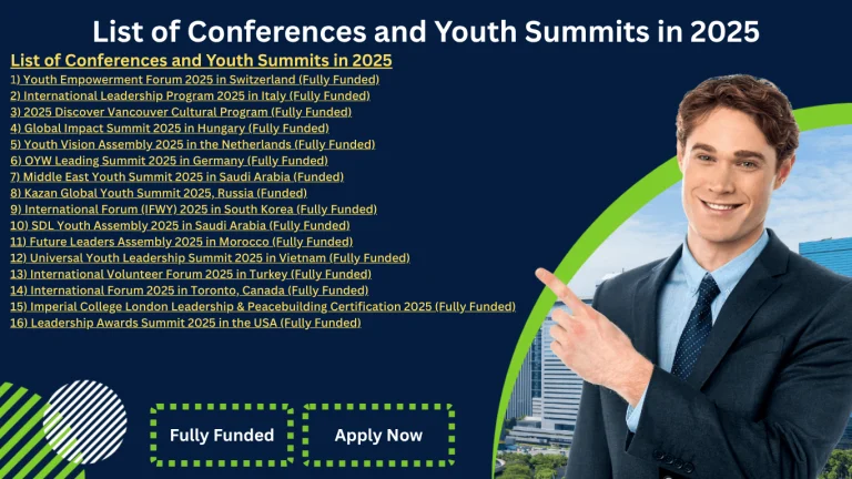List of Conferences and Youth Summits in 2025