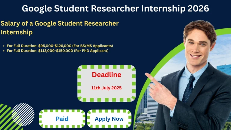 Google Student Researcher Internship 2026 in USA (PAID)