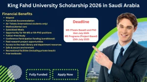 King Fahd University Scholarship 2026 in Saudi Arabia