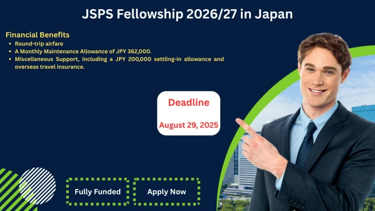 JSPS Fellowship 2026/27 in Japan