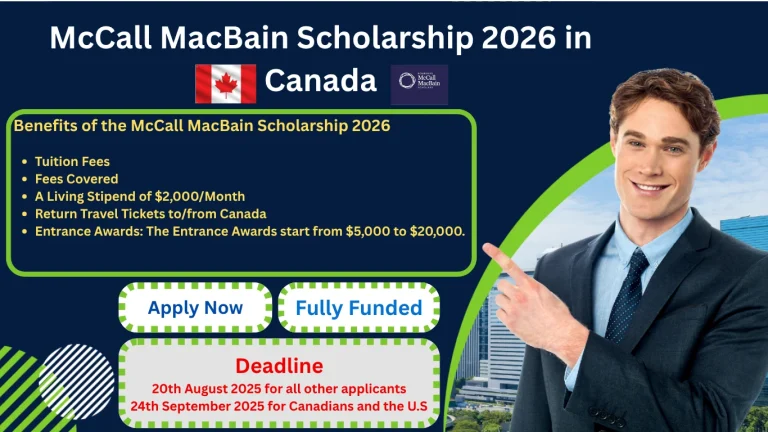 McCall MacBain Scholarship 2026 in Canada (Fully Funded)