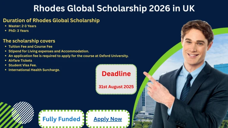 Rhodes Global Scholarship 2026 in UK (Fully Funded)