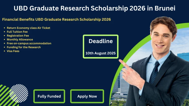 UBD Graduate Research Scholarship 2026 in Brunei