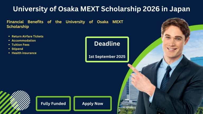 University of Osaka MEXT Scholarship 2026 in Japan