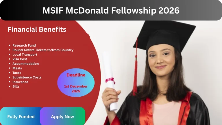 MSIF McDonald Fellowship 2026